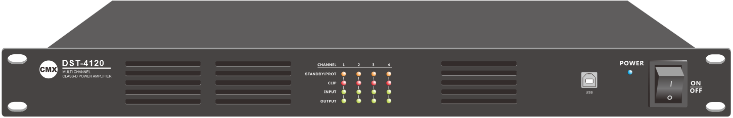 DST-4120 DST-4240 DST-4350 DST-4500 4-Channel Amplifiers with DSP Processor