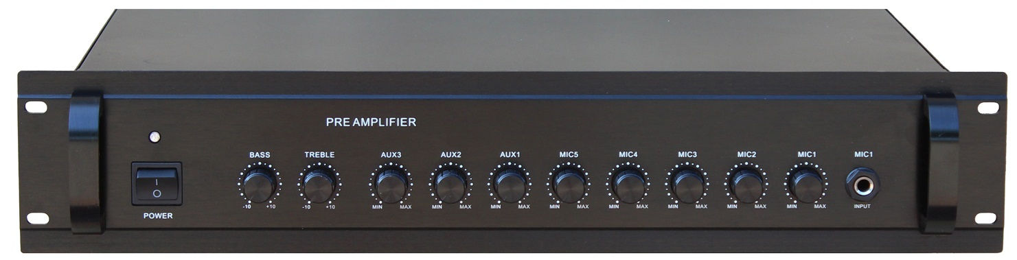 PA-100PR Public Address System 10 Inputs Pre-Amplifier