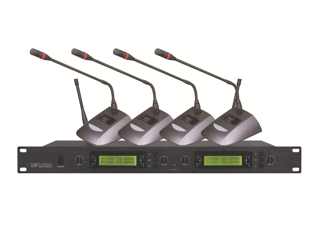 WM-U400 4 Channel Wireless Microphone System Wireless Conference System