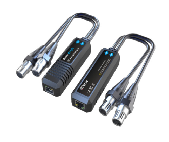 DANTE-XI2 Dante 2CH Analog Input Dongle