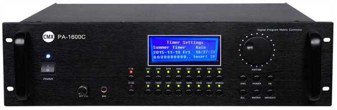 PA-1600C 16 Zone Audio Matrix Controller